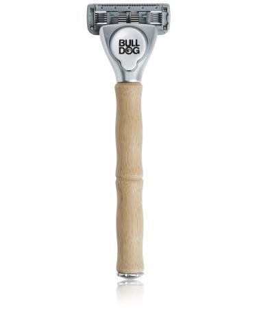 Bulldog Mens Skincare and Grooming Original Bamboo Razors for Men with a Natural Bamboo Razor Handle and 2 Razor Refills - Buy Online on GoSupps.com