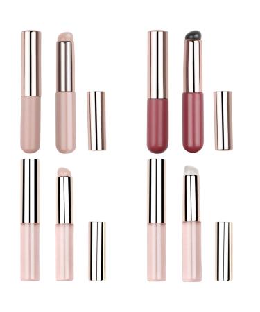 4 Pieces Silicone Lip Applicators Lipstick Brush Reusable Lip Mask Wands Makeup Applicators for Eyeshadow Lip Scrub Brush Lip Gloss Applicator Wands