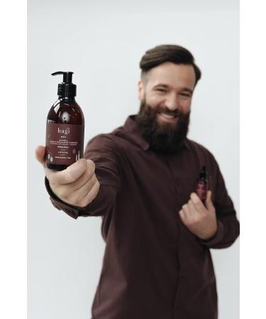 Hagi Whisky Barber Natural Beard and Mustache Shampoo Natural Formula for Daily Cleaning and Nourishment of Beard and Mustache Barley and Hops Extract 300 ml - Buy Online on GoSupps.com