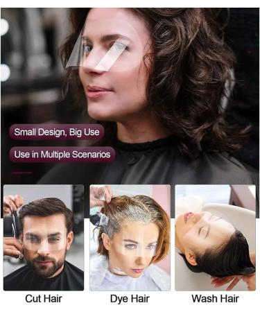 BNOYONERAS 30 Pieces Transparent Shower Shields with No Wrinkles Pin Clips Hairspray Shield Anti-Fog Visors for Hairstyling Cutting Fringing Hair Coloring - Buy Online on GoSupps.com