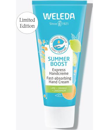 Weleda Bio Summer Boost Hand Cream - Limited Edition Natural Hand Care with Sesame Oil & Beeswax | Moisturizing Lotion with Citrus & Cardamom for Dry Hands (50ml) - Buy Online on GoSupps.com