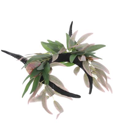SOESFOUFU Croissant Demon Horns Black Headband Halloween Head Decoration Antelope Headband Cosplay Headband Goth Headbands Cosplay Horns Goth Accessories for Women Horns Cosplay Devil Horns