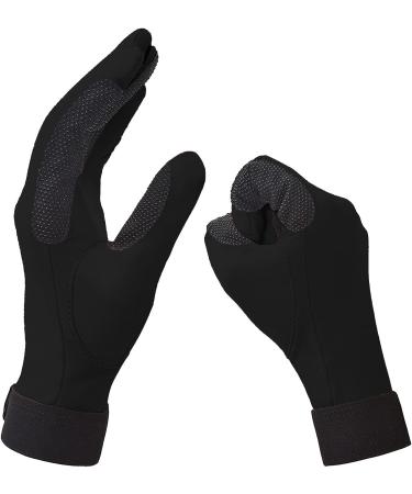 Amoy Stretch Horse Riding Gloves for Women - Breathable Black Mittens, Size Medium - Buy Online on GoSupps.com