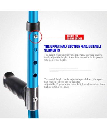 Crutch Portable Collapsible Arm Elbow Crutches Thickened Aluminum Disabled Armpit Rehabilitation Walker 2PCS (2PCS) () Bathing in Sunlight - Buy Online on GoSupps.com