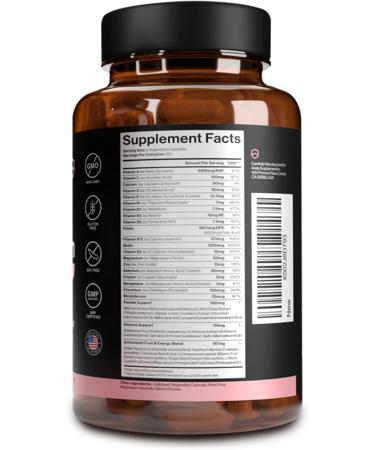 Women's 30+ Natural Multivitamin Supplement - 120 Capsules for Immune Support & Energy Boost | Antioxidant & Female Health Blend with Potent Vitamins, Minerals, Herbs - Non-GMO - Buy Online on GoSupps.com