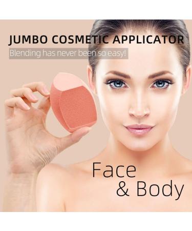Dolovemk | Extra Large Beauty Egg Blender Makeup Sponge Face Foundation Blending Puffs Height:8.5cm(Dry)/10cm(Wet) (Pink) - Buy Online on GoSupps.com