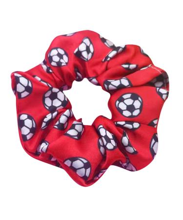 4 Pack Sparkly Soccer Hair Scrunchies - Ponytail Holders for Girls Soccer Teams and School Games - Buy Online on GoSupps.com