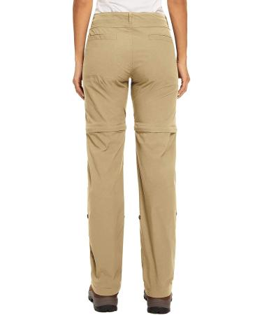 Women's Convertible Hiking Pants - Quick Dry, Lightweight & UPF 40 | Safari, Fishing & Travel Capri Pants in Khaki - Size 14 - Buy Online on GoSupps.com
