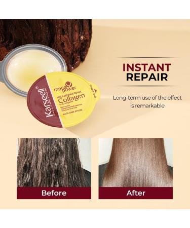  Karseell Karseell Collagen Hair Mask 12ml x 8 Pcs Maca Essence Hair Mask Deep Repair for Dry and Damaged Hair All Hair Types - Buy Online on GoSupps.com