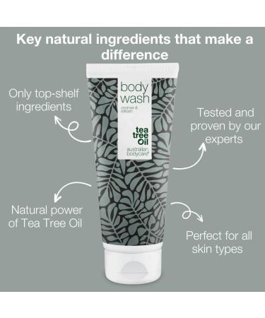 Australian Bodycare Body Wash 200ml | Tea Tree Oil Shower Gel for Skin Foot Wash | Daily Care for Spots, Pimples, Athlete's Foot, Ringworm, Acne & Body Odor | Pack of 1 - Buy Online on GoSupps.com