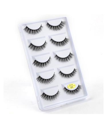 UAMOU 10/50/100 Boxes Mink Eyelashes Fluffy 3D Mink Lashes Makeup Natural Long Volume False Eyelashes Bulk Faux Cils Custom Cheerfully (Color : 5 Pairs X08 Size : 10 Boxes)
