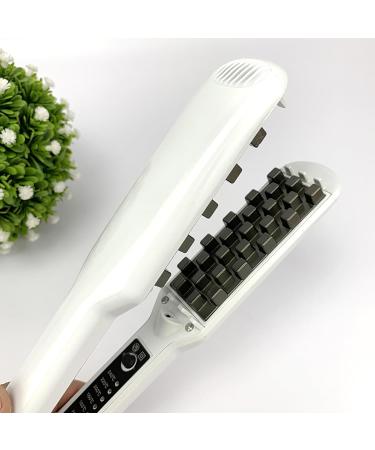 Negative Ion Volumizing Hair Iron Quick Heating Dual Use Hair Crimper and Curler Grid Design for Beautiful Curls Multifunctional Hairstyling Tool with Tourmaline (US US Plug - Buy Online on GoSupps.com