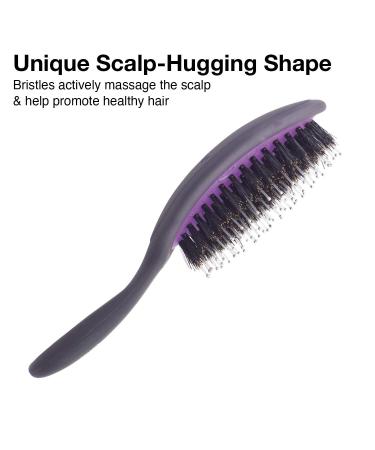 Olivia Garden OG Brush Styler - Black Mini | For Smooth & Shiny Hair | All Hair Types | Scalp Massage | Gentle & Versatile | Removable Cushion - Buy Online on GoSupps.com