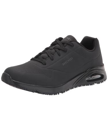 Skechers Men's Work Relaxed Fit: Uno SR - Sutal Sneaker - Wide Width 10 Wide Black