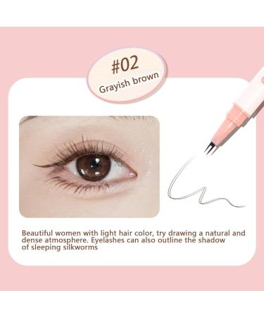 Waterproof Eyeliner Pen - Two Claw Brush Eyeliner Pen Waterproof - Quick Dry Easy Removal Long Lasting Eye Makeup Supplies with Fine Nib for Performance Daily Makeup Carnival Fulenyi 02# Gray Brown - Buy Online on GoSupps.com