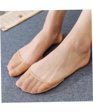 Buy 5 Pairs Invisible Half Socks for Women - Non-Slip Toe Topper & Liner Socks for High Heels & Slippers - Buy Online on GoSupps.com