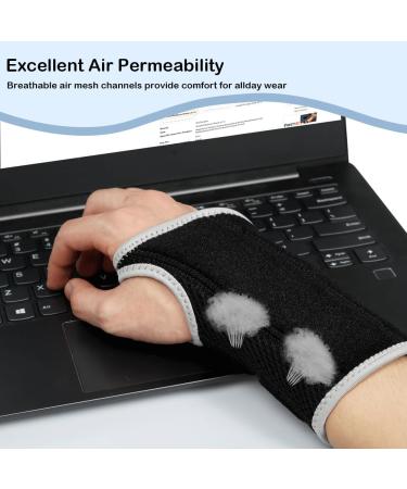 Nucamper Breathable Wristwear Band - Adjustable Metal-Style Stabilizer for Arthritis Tendinitis & Sprains - Unisex Gray S/M Right Hand - Buy Online on GoSupps.com