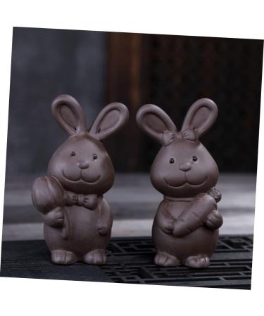 Alipis 2pcs Tea Pet Ornament Rabbit Purple Clay Ceramics - Buy Online on GoSupps.com