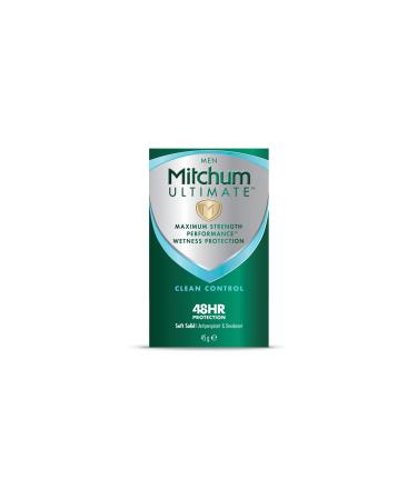 Mitchum Ultimate 48HR Protection Soft Solid Cream Stick Deodorant for Men & Antiperspirant Clean Control Dermatologist Tested 45 g (Pack of 1)