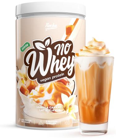 Rocka Nutrition No Whey Vegan Protein Powder - 20g Plant-Based Protein per Serving | Multicomponent Vanilla Caramel Latte | 1000g Delicious Taste - Buy Online on GoSupps.com