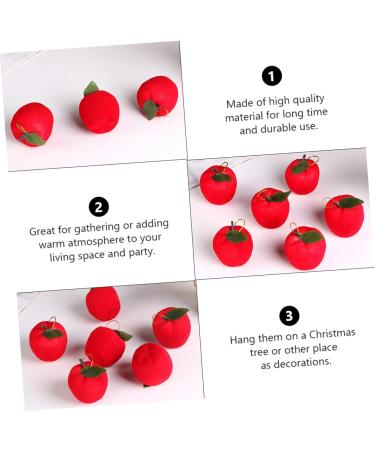 Zerodeko 18pcs Christmas Apple Pendant Xmas Party Supplies Fruit Xmas Ornaments Christmas Tree Fruit Decorations Christmas Tree Ornaments Home Decorations Party Bag Fabric 6cm Red - Buy Online on GoSupps.com