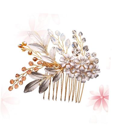 minkissy Decorative Hair Combs Wedding Hair Comb Wedding Headpiece for Bride Bridal Headpieces for Wedding Bridal Hair Comb Prom Headpiece Hair Accessory for Women Decorate Crystal Miss
