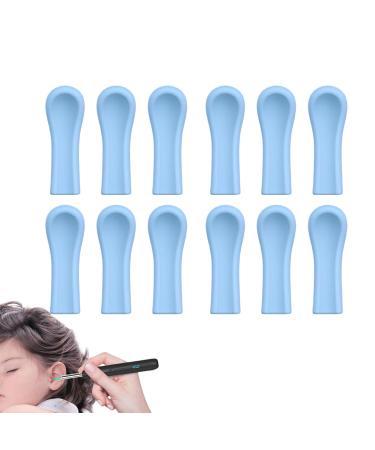 Flexible Ear Wax Heads - Soft Ear Care Attachments | Ear Wax Remover Tips Silicone Ear Cleaner Replacement Heads Soft and Elastic Ear Camera Accessory for Most Visual Ear Scoop Devices