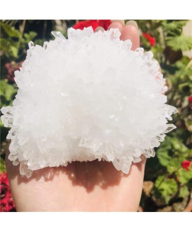 Natural Crystal Rough Crystal Natural Clear Quartz Crystal Cluster Minerals Great for Stone (Size : 300-400g)