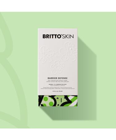 BRITTO SKIN Anti-Pollution Eye Contour Cream Hydrating & Barrier Defense with Hyaluronic Acid Moringa & Bioflavonoids 0.5 fl. oz.