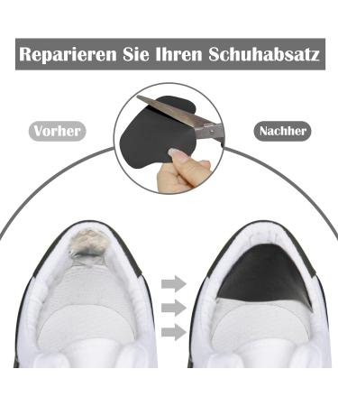 12 Pairs Heel Protection Patches - Self-Adhesive Shoe Heel Cushions for Leather & Sports Shoes (Black & White) - Buy Online on GoSupps.com