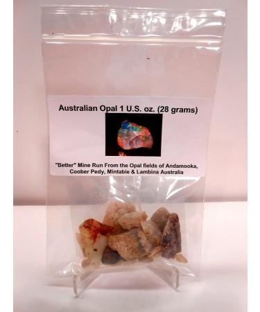 Rockhound's 1st Choice Australian Opal-Mine Run 1 oz Imported Direct from Opal Fields of Andamooka Coober Pedy Mintabie & Lambina