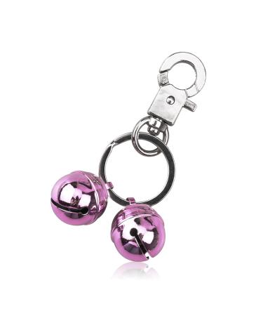 Rumyve Super Loud Cat and Dog Bells 1 set of 2 pet Brass Bells Pet Tracker Bell Cat and Dog Collar Shoulder Strap Pendant Accessories(Bronze) Pink