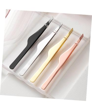 Minkissy 4-Piece Beauty Tweezers Set | Eyebrow Contour Brow Trimmer & Eyelash Applicator in Rose Gold - Perfect Beauty Accessories for Flawless Eyebrows - Buy Online on GoSupps.com