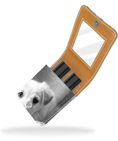 Travel Lipstick Organizer Case - Portable Makeup Bag with Mirror for Dog Lovers | V757h3vbzp - Buy Online on GoSupps.com