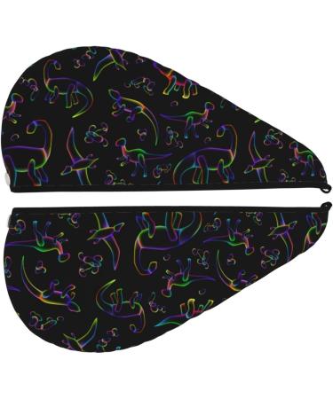 Dinosaur Microfiber Hair Towel - Super Absorbent Coral Velvet Wrap for Long Curly & Thick Hair - Quick Dry Hair Cap for Women - Buy Online on GoSupps.com