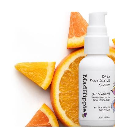 Mad Hippie Daily Protective Serum 30 SPF Moisturizer & Mineral Sunscreen | Zinc Oxide Face Sunscreen | Sun Skin Care 1.02 Oz - Buy Online on GoSupps.com