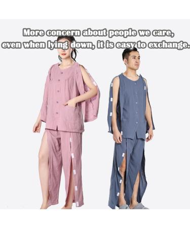 Shop Soft Cotton Tear Away Patient Clothing for Women | Post Surgery & Home Care | Medium Pink Bedridden Suit - Buy Online on GoSupps.com