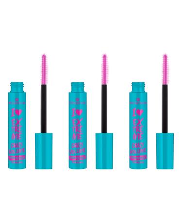 Essence I Love Extreme Crazy Volume Waterproof Mascara black volume -giving immediate result intensive vegan waterproof without microplastic particles nanoparticles free 3 -person pack (3x12ml) 12 ml (3 Pack) - Buy Online on GoSupps.com