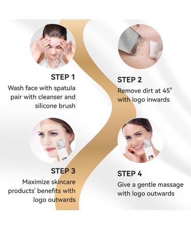 Skin Scrubber Face Spatula Face Spatula Blackhead Remover for Deep Cleansing Skin Spatula 4 in 1 Pore Extractor with USB Charger (White) - Buy Online on GoSupps.com