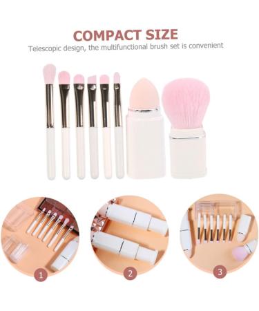 POPETPOP Eyeshadow Makeup Brush 2 Sets Makeup Brush Set Makeup Sponge Makeup Powder Brush Professional Makeup Brush Mini Makeup Brush s Bronzing Powder Travel Retractable White Plastic - Buy Online on GoSupps.com