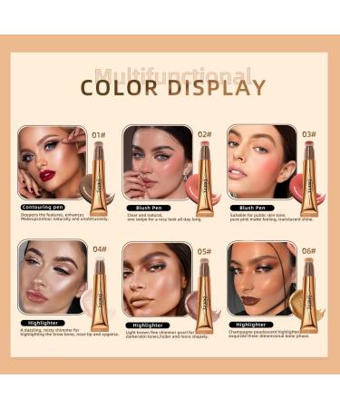 Matte Finish Liquid Contour Beauty Wand Highlighter & Bronzer Stick | Easy Blend & Long Lasting Cream Face Illuminator Makeup | Lightweight & Smooth Formula - Buy Online on GoSupps.com