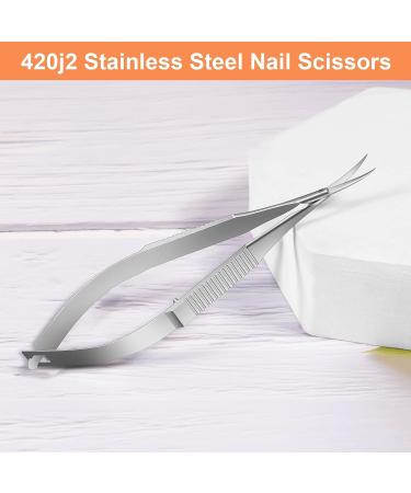 CGEB Cuticle Scissors for Women - Stainless Steel Curved Manicure Scissors for Nail, Dry Skin, Eyebrow & Eyelash Care - Buy Online on GoSupps.com