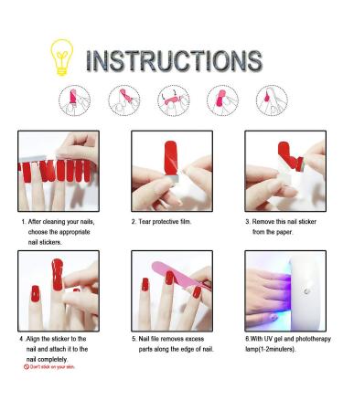 20 Red Nail Polish Strips for Women | Self-Adhesive Nail Wraps with Nail File - Real Polish Stickers - Buy Online on GoSupps.com