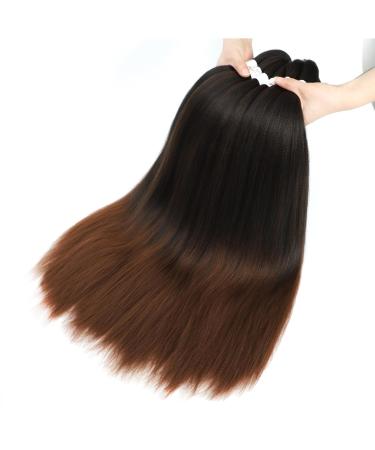 Xusuperb 36 Pre-Stretched Browning Ombre Braiding Hair Extensions - Soft Yaki Texture Kanekalon (T1B/30#) - 6 Packs for Easy Styling - Buy Online on GoSupps.com