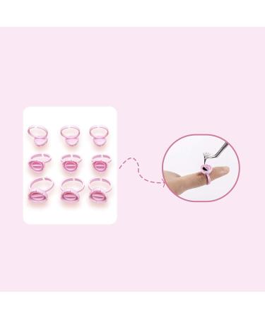 100 PCS Adhesive Holder Ring Cups for Eyelash Extensions - Pink Fanning Cups - Disposable Glue Rings - Essential Eyelash Extension Accessories - Buy Online on GoSupps.com