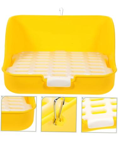 CORHAD Box Rabbit Toilet Pet Toilet Bunny Toilet Pet Supply Pet Training Corner Bunny Potty Rabbit Potty Pet Pee Toilet Pet Drawer Potty Pet Potty Pet Litter Tray Little Pig Pee Toilet 28.5X23.5X15.5CM Yellow - Buy Online on GoSupps.com