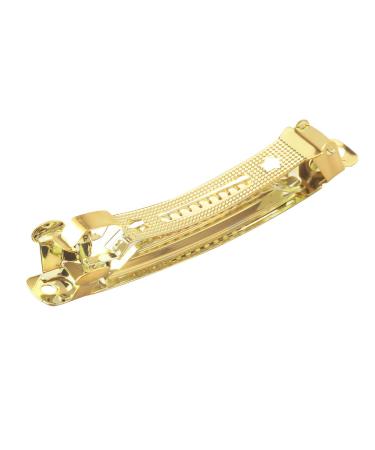 Gold Plated French Barrette Hair Clips - 20pcs (60mm) for DIY Crafts - Buy Online on GoSupps.com