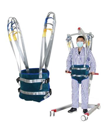 Divided Leg Sling for Elderly Disabled Patient Hoist Sling Stair Transfer Belt Full Body Patient Lift Sling Medical Walking Standing Aids Carrier Patient Lifter Divided Leg Sling M (L)