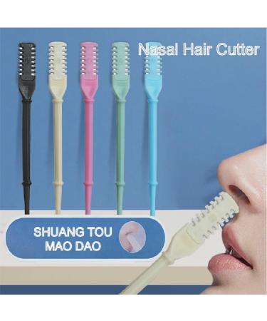 360 Rotating Nasal Hair Cutter & Trimmer - Double Sided Nose Hair Razor with Ear Picker | Pink Nose Hair Removal Tool (5PC - Buy Online on GoSupps.com