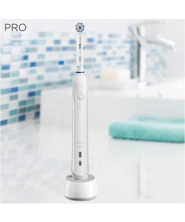 Oral-B Pro 1 Electric Toothbrush with Pressure Sensor - Christmas Gift for Adults, 3D Cleaning, 1 Handle & 1 Head, 2 Pin UK Plug - White - Buy Online on GoSupps.com